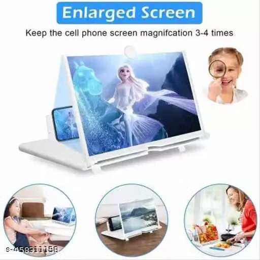 Mobile Phone Holder With Video Screen Amplifier, Mobile Phone 3D Screen Magnifier, Mobile video screen larger, mobile big screen, mobile screen, home theatre