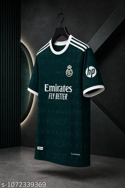 Men’s Trendy Football Jersey T-Shirt | Dark Green Sports Tee | Stylish Casual & Streetwear Top