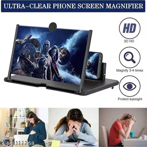 Mobile Phone Holder With Video Screen Amplifier, Mobile Phone 3D Screen Magnifier, Mobile video screen larger, mobile big screen, mobile screen, home theatre